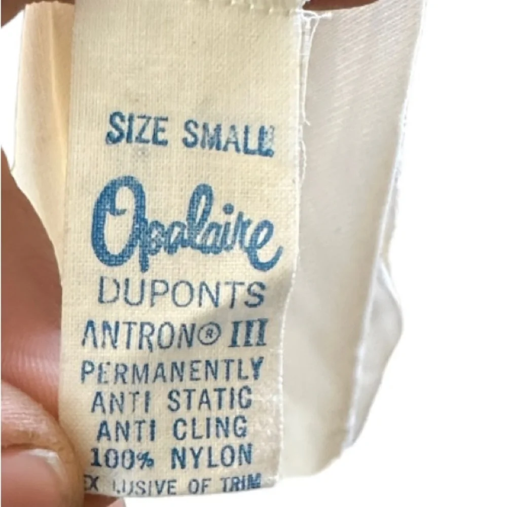 Vintage‎ Opalaire ILGWU Nylon Long Slip with Slit - Picture 5 of 6